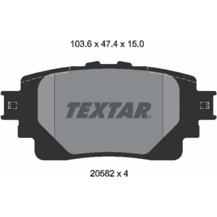 Remblokset TEXTAR 2058201, achter