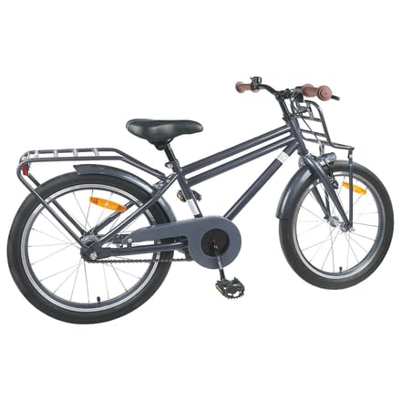 vidaXL - Kinderfiets - 18 - Inch - voor - 5-7 - jaar - oud - Donkergrijs