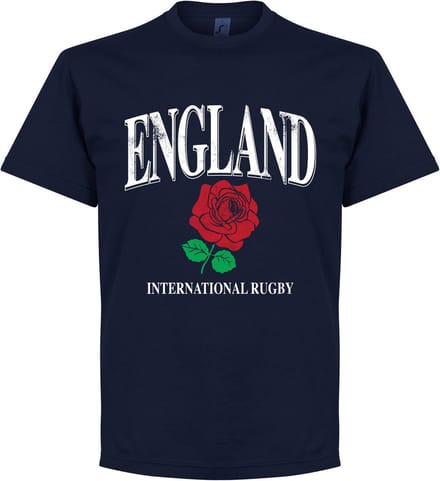England Rose International Rugby T-Shirt- Navy - M
