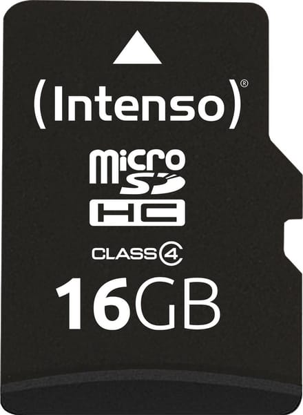 (Intenso) 16 GB MicroSD geheugenkaart Class 4 - 16GB - met SD adapter (3403470)