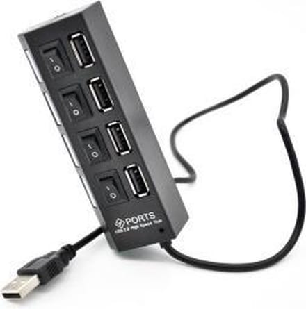 High Speed LED Slim USB 2.0 4 Ports Usb HUB Sharing Switch voor Desktop Laptop