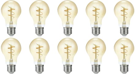 SPL E27 LED Lamp 4.2W Dimbaar - CRI 90 - Goud - Extra Warm Wit - LED Filament - Amber - Vervangt 40W - 10 Stuks