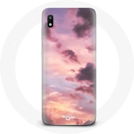 Hoesje - Samsung - Galaxy A10 - Flexibel - Zonsondergang - Roze roze