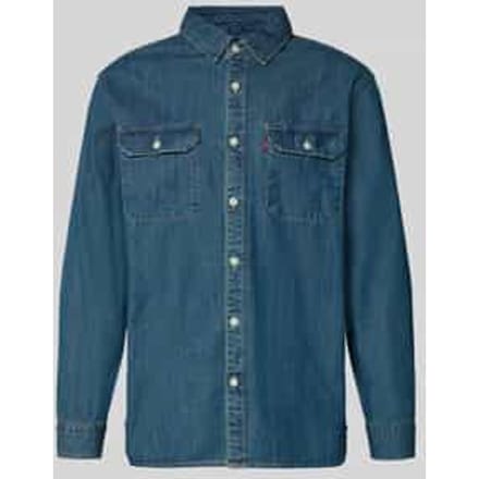 relaxed fit jeanshemd van puur katoen model 'JACKSON WORKER'
