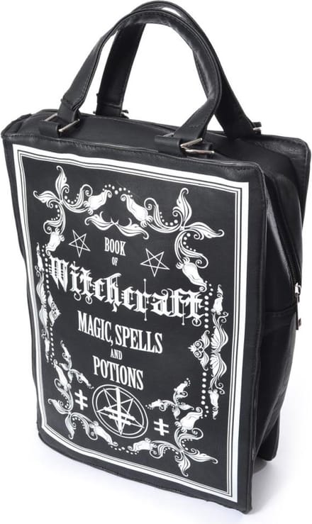 Poizen Industries - Heartless - Schoudertas WITCHCRAFT - Zwart - GROOT Formaat - (bxhxd) ca. 26cm x 35cm x 10cm