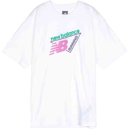 New Balance Neon Large Logo T-Shirt - Wit- Heren, Wit S