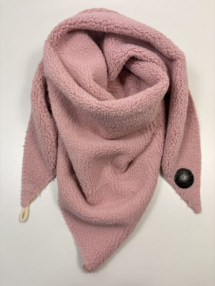 Driehoek winter Sjaal, Teddy van dik materiaal met knoop