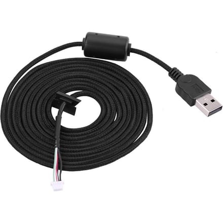 Câble de souris USB de 2 mètres, accessoire de réparation de remplacement pour souris de jeu Logitech G9G9X black