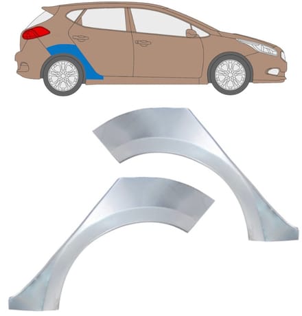 Reparatiepaneel achterspatbord voor Kia Ceed 2012-2018 / Links + Rechts / Set