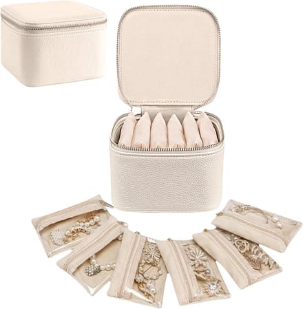 Sieraden Opbergdoos met Spiegel - Wit - Juwelen Organizer