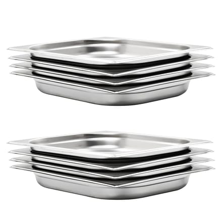 vidaXL - Gastronormbakken - 8 - st - GN - 1/2 - 40 - mm - roestvrij - staal