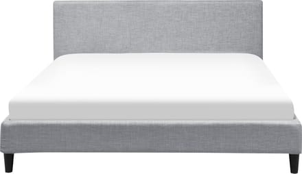 FITOU - Tweepersoonsbed - Lichtgrijs - 160 x 200 cm - Polyester
