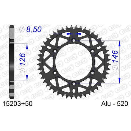 Tandwiel Afam 520 50 dents