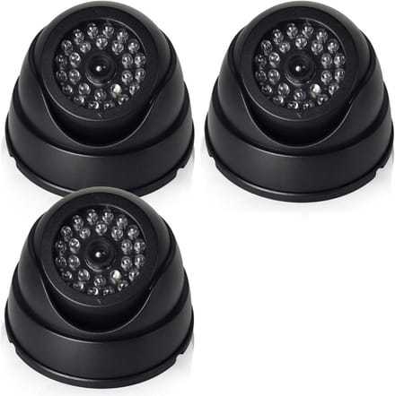 Camera Dummy Set - Nep Camera - Huis Beveiligen - Knipperende LED - 2 Stuks - Zwart