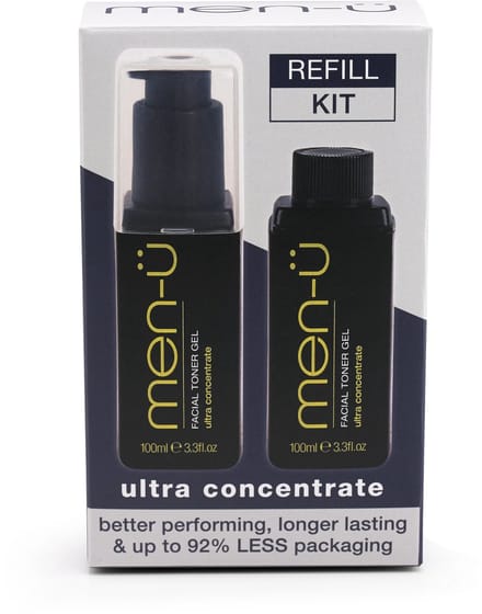 men-ü Matt 'Skin Refresh' Gel Kit Original Pompfles en Refill ( 2 x 100ml )