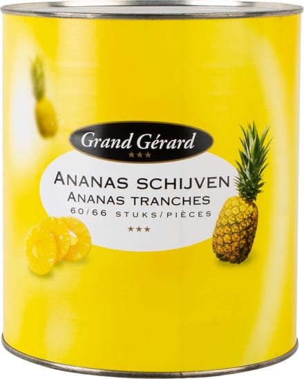 Grand Gérard Ananasschijven op siroop - Blik 3,05 kilo