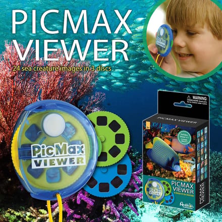 AMBO Picmax Viewer - Zeedieren - 3 Verwisselbare Schijfjes - Educatief Speelgoed - 3 Jaar