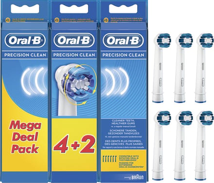 6x Oral-B Opzetborstels Precision Clean 6 stuks
