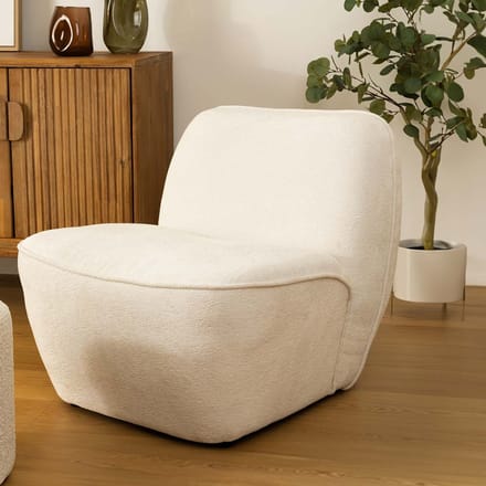 Eazy Living Chenille Fauteuil Julia Wit