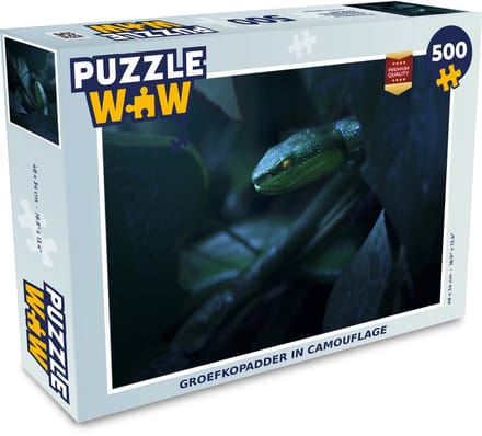 Puzzel Slang - Macro - Hout - Legpuzzel - Puzzel 500 stukjes