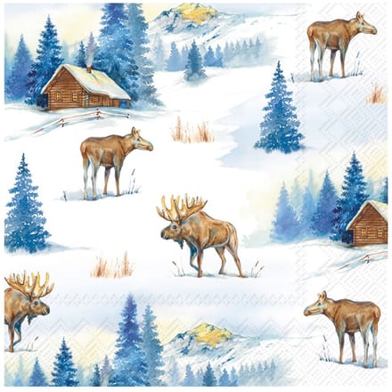 Servetten "ELK LANDSCAPE" 33x33 cm