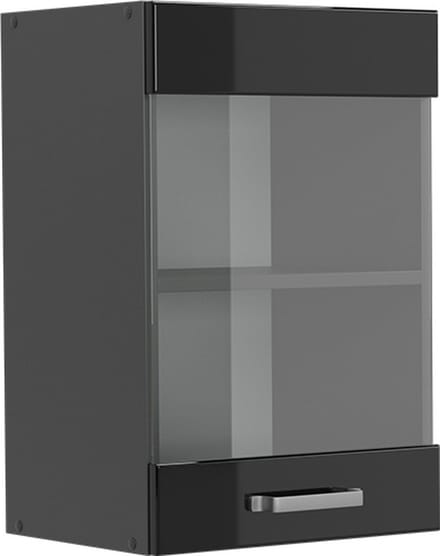 Vicco R-Line Glazen keukenkast – 40 cm Zwart hoogglans