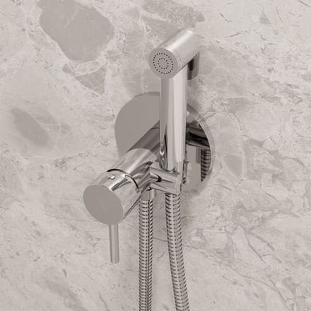 Steinberg 100 - Inbouw bidetkraan, met douche en inbouwdeel, chroom 100 1350