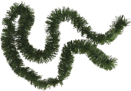 Kerstslinger - glitter groen - folie - 180 x 7 cm - kerstboom versiering/guirlandes