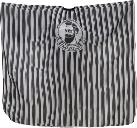 Nivard Baardschort - Beard Bib - Scheerschort - Baard Cape - Kappersmantel - Kapmantel - Zwart/Wit