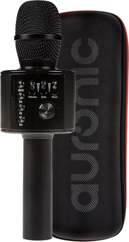 Auronic Karaoke Microfoon - Voor Kinderen en Volwassenen - Bluetooth - Draadloos - met Speaker - Zwart