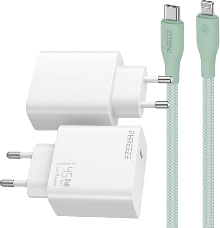 Phreeze usb C oplader geschikt voor iPhone en iPad met Lightning kabel - Power Delivery snellader met kabel