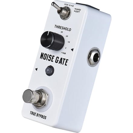 Rowin Noise Gate Ruisreductie Gitaareffectpedaal 2 Modi Aluminiumlegering Behuizing True Bypass white