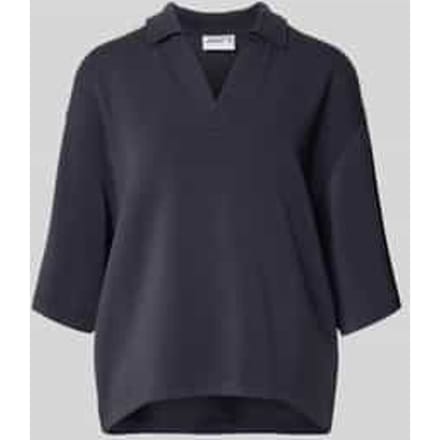 T-shirt van Modalmix met Platte kraag en V-hals