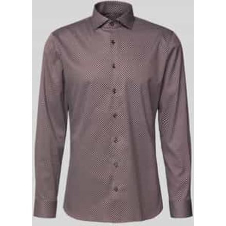 OLYMP No. Six Overhemd, Super Slim, Royal Kent, Bordeauxrood