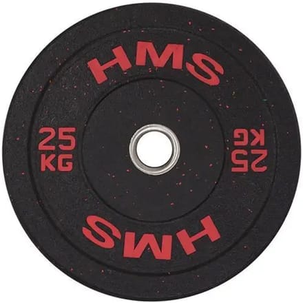 HMS HTBR Serie - Olympische Schijf - 25 KG - Rood - Gecoat met Gummi