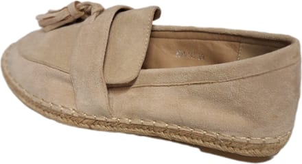 LUCKYSHOES-ESPADRILLE INSTAPPER-SUEDELOOK-BEIGE-ESPANDRILLE-37
