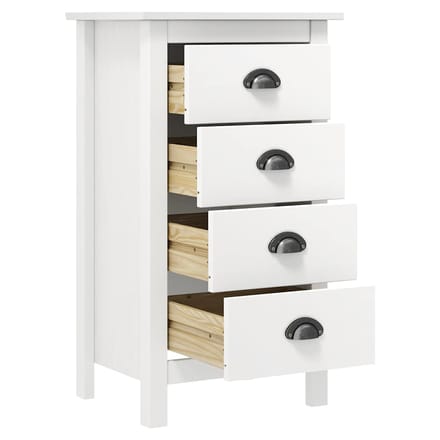 vidaXL - Dressoir - Hill - 46x35x80 - cm - massief - grenenhout - wit
