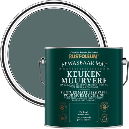 Rust-Oleum Groen Keuken muurverf - Diepe Zee 2,5L