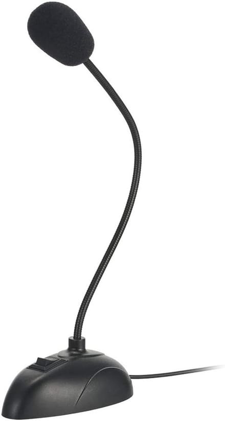 Flexibele houder voor mini studio microfoon met 3.5mm plug en flexibele hals, geschikt voor computer, laptop en desktopgebruik