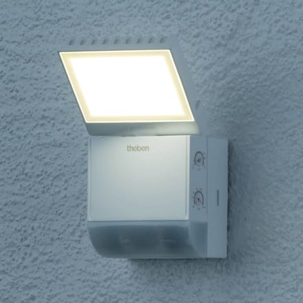 Theben LED buiten wandlamp theLeda S8-100, wit, sensor
