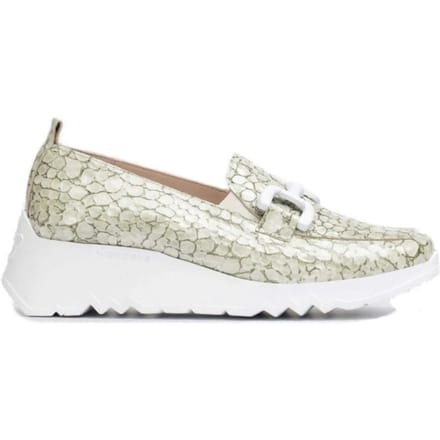 Wonders Social - dames moccasin - Groen - maat 41 (EU) 8 (UK)