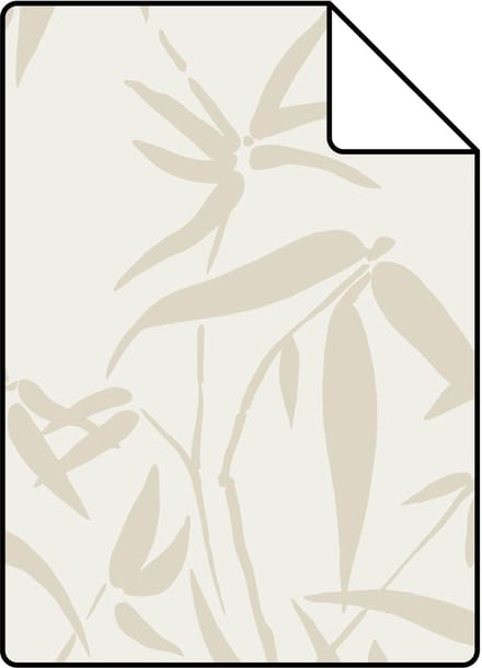 Proefstaal Origin Wallcoverings behang bamboe bladeren beige - 26,5 x 21 cm - 347735-S