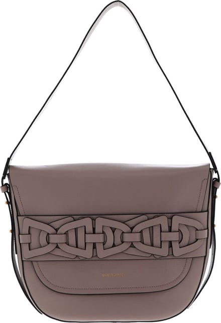 COCCINELLE Leren Schoudertas Avondtas Gitane Crossbody Bag Powder Pink Beige
