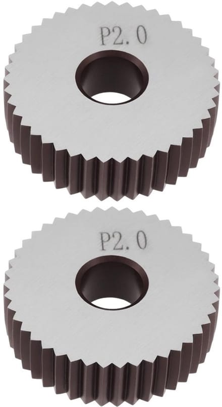 Dailygoods- Knurling Wielen 2,0 mm Pitch - Staal Rollers - 28x8x8 mm
