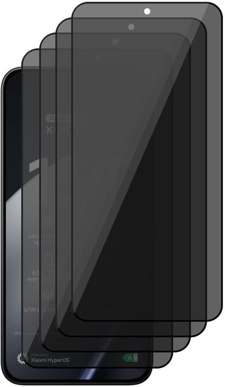 Privacy Screenprotector geschikt voor Xiaomi 15T / 15T Pro - 4x Volledig Dekkend Glas Screen Protector