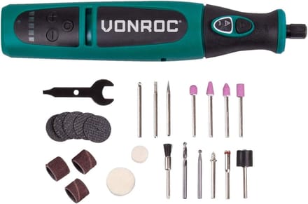 Accu Multitool - Draadloze Roterende Tool - Klusjes Uitvoeren - 5 Snelheden Instelbaar - 8V - Zwart