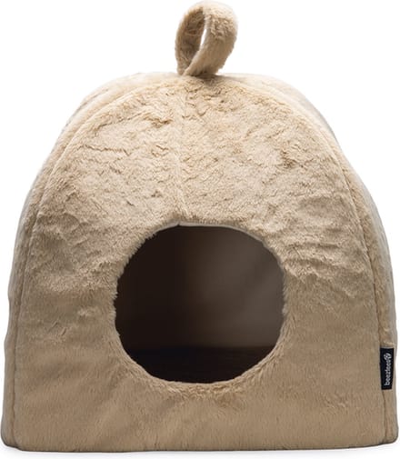Beeztees Moza - Kattenhuis - Kattenmand - Pluche - Beige - 40x40x40 cm