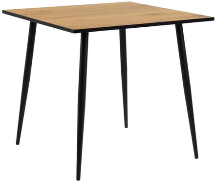 Giga Living Eettafel Willy - Vierkant Naturel/Zwart - 80x80x75cm