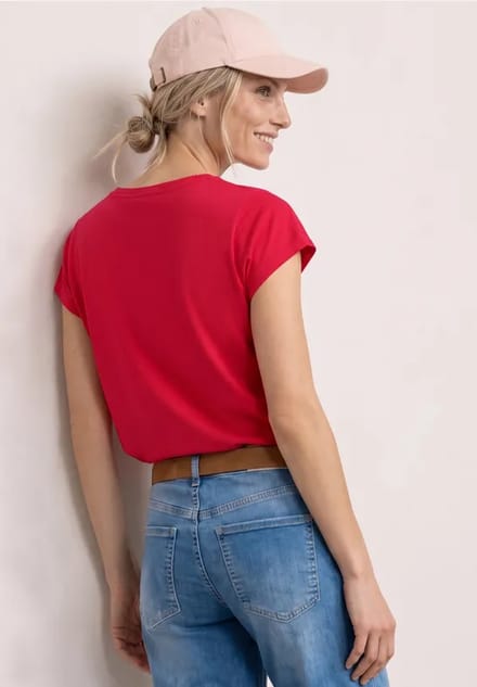 Shirt met structuurmix en tape