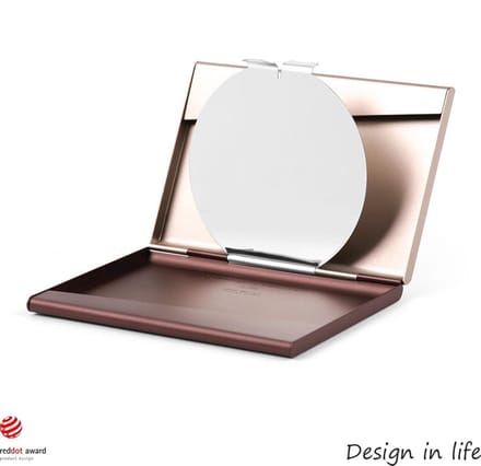 Lexon Design Fine visitekaarthouder Met Spiegel - Soft Gold - LD128D